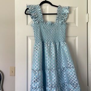 Hill house limited edition blue metallic dress